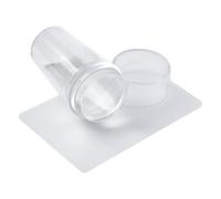 Kit d'estampage des ongles : tampon en silicone transparent, tampon d'art à pointe française durable, outil de manucure de facile, décoration créative | Accessoire d'impression Li