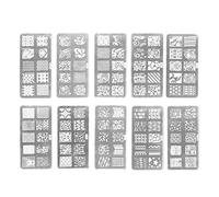 Kit d'estampage Nail Art 1 plaque d'estampage + 1 tampon + 1