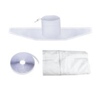 Kit d'étanchéité de fenêtre pour climatisation, en polyester blanc, protection climatique, pour camping-car, chambre d'étudiant, contrôle de la température, réutilisable