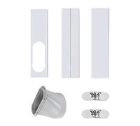 Kit d'étanchéité de fenêtre pour climatiseur mobile, panneau de fenêtre réglable en PVC avec adaptateur de tuyau de 15 cm, tuyau d'évacuation, passage de fenêtre pour volets roulants et fenêtres，A