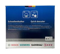 Kit détartrant rapide 4x250g Bosch 00312351 pour lave-linge lave-vaisselle
