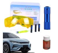 Kit Détecteur De Fuite AC AC Instrument De Testeur De Réfrigérant Haute Efficacité, Agent Fluorescent 40 Ml Avec Torche, Lunettes, Seringue, Boîte PP | Inspection Des Erreurs appareil,