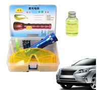 Kit détecteur de fuite de liquide de refroidissement, test de fuite de conditionnement de l'air, outil pratique avec lampe UV pour véhicules et appareils de refroidissement