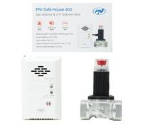 Kit détecteur de gaz PNI Safe House 400 et électrovanne 3/4", alarme, 85 dB, gaz naturel et méthane (CH4)