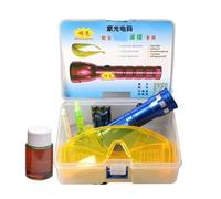 Kit Détecteur Fuite Climatisation - Lampe Torche UV Recherche Fissures | Fluide Coloré Traceur Étanchéité | Pour Auto Clim Réfrigérateur Congélateur, Lunettes Protection Incluses, Outil Haute Précisio