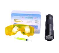 Kit Détection Fuite Climatisation Automobile Outil Auto avec Lampe UV