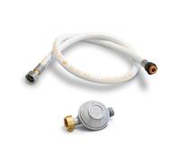 Kit détendeur gaz 28 mbar Butane + Tuyau gaz flexible 1m Poêle à gaz Chauffage gaz Barbecue gaz