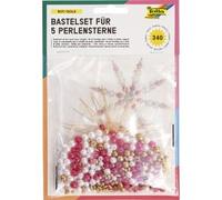 Kit d'étoiles en perles, 340 pièces, rouge/or/blanc