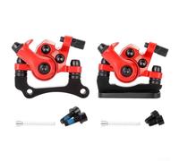 Kit d'étrier de frein à disque hydraulique, pour scooter électrique droit, avant et arrière, pour vélo électrique de 8/10" (rouge)