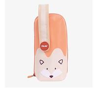 Kit d'étuis scolaires - MILAN - Fun Animaux - Orange - Polyester - 4 pièces