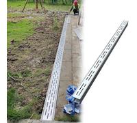 Kit d'évacuation de tranchée en acier inoxydable avec grilles pour un drainage efficace de l'eau de terrasse et de jardin, système de gouttière étroit