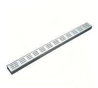 Kit d'évacuation en acier inoxydable avec grille rectangulaire pour une gestion efficace de l'eau dans les terrasses, jardins et garages, longueur de 1 m pour plus de durabilité et de performance