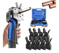Kit d'évasement électrique sans fil, outil d'évasement pour tubes en cuivre, mandrins 1/4"-3/4" et 6-12 mm, angle de réglage de 30°, pour tubes en cuivre souple, aluminium et laiton