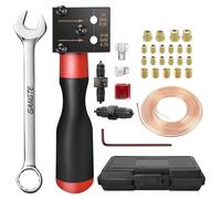 Kit D'évasement pour Conduites de Frein SAE - Clé à Cliquet de 17mm, pour Conduites de Frein de Voiture de 4,75 Et 6,35mm - avec CâBle de Frein de 7,62m de Diamètre & 16 Raccords, 5 Connecteurs