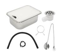 Kit D'évier De Cuisine En Acier Inoxydable Qualité 304, Lavabo À Main Avec Planche Découper Acrylique Gagnez De L'Espace