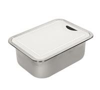 Kit d'évier de cuisine encastrable en acier inoxydable 304 - Lavabo profond avec planche à découper en acrylique, facile à nettoyer, parfait pour la maison et les cuisines commerciales