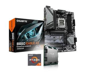 Kit d'évolution AMD Ryzen 7 7700X, Carte mère GIGABYTE B650 Eagle AX | Assemblé, BIOS mis à jour et testé, avec ventirad be quiet! Pure Rock 3 LX ARGB