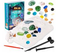 Kit d'excavation archéologique - KINDERPLAY - KP0247 - 17 gemmes - Cristaux authentiques - 6 ans et plus