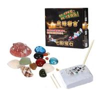 Kit D'Excavation De Coquillages De Faux Joyaux, Jouet D'Arithmétique Éducatif Pour Enfants, Bricolage