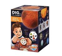 BUKI France - Dig a Planet Mars - Creuse et déterre 6 Vraies Pierres Dont Obsidienne, œil-de-Tigre et Jaspe Rouge - Kit fouille Enfant dès 8 Ans - 448