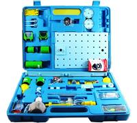 Kit d'Expérience Physique Electricité Electromagnétique Expérience Boîte d'Expérience Physique Électricité Mécanique et Optique Ensemble Complet d'Expérience Scientifique Equipement