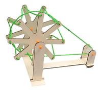 Kit d'expériences scientifiques en bois pour enfants - Kit scientifique STEM éducatif à manivelle - Projet de construction pratique pour garçons et filles de 8, 9, 10, 11, 12 ans