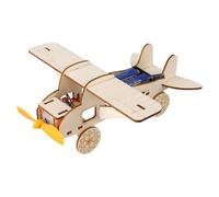 Kit d'expériences scientifiques, jouet en bois d'avion, 17 x 17 x 7,2 cm, appareil portable avec utilisation douce, outil d'aide à l'apprentissage électrique, kits de modélisme avec manipulation