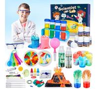 Kit d'expériences scientifiques pour enfants - TWINBIRD - 80+ expériences - Volcans en éruption - Croissance cristalline