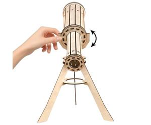 Kit d'Expériences Scientifiques Télescope En Bois Éducatifs Logiques | Kit De Construction D'Expériences Scientifiques STEM Cadeau pour , Enseignants, École et Anniversaire