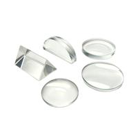 Kit D'expérimentation D'optique, Lentille Convexe Concave Et Prisme, Ensemble De Démonstration Géométrique, Fournitures D'enseignement En Laboratoire Physique, 5 Pièces