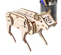 Kit d'expérimentation scientifique Jouet mécanique pour chien en bois contrôlé par la voix
