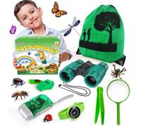 Kit d'exploration pour Enfants, kit d'aventure avec Sac à Dos et Jumelles, Jouet de Plein air pour Enfants, Filles et garçons.