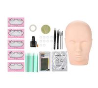 Kit D'extension de Cils, 11pcs Kit de Pratique D'extension de Faux Cils, Pratique de Maquillage de Cils pour Débutants, Outils de Greffe de Cils avec Pince à épiler à Tête de Mannequin, Tiges de Netto
