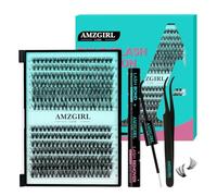 Kit d'extension de cils 30D 40D à faire soi-même - Kit de 280 extensions de cils individuels avec colle à cils et dissolvant, étanche, pince à cils (D-Mix9 à 16 mm)