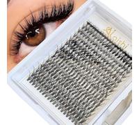 Kit d'extension de cils DIY, cils individuels en D Curl Cluster - Réutilisable, ultra fin et doux, pour une application personnelle de Lash Extesnion à la maison, 9-16 mm.