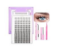 Kit d'extension de cils, Kit d'extension de cils 140pcs, D Curl Individual 8mm-18mm Mix 40D Individual Lashes With Lash Bond and Seal, Lash Tweezers for Self Use (en anglais)
