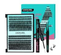 Kit d'extension de cils naturels 40D 50D à faire soi-même - Kit de 280 extensions de cils individuels avec colle à cils et dissolvant, étanche, pince à cils (D-Mix9 à 16 mm)