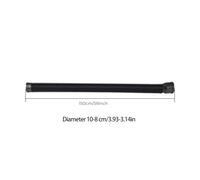 Kit d'extension de gouttière ronde extensible - 80/100 mm - Tuyau de descente flexible - Kit d'extension de tuyau de descente de 47 à 150 cm pour pelouses, sols en ciment et cour (noir)