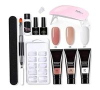 Kit d'extension de l'ongle Poly Manucure Starter Setter Gelning Poly Nail Gel avec lampe 11pcsextension