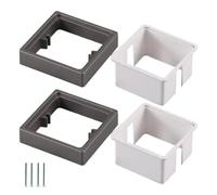Kit d'extension de prise robuste 2 pièces d'entretoises carrées avec design amélioré pour les applications de câblage nouvelles et existantes (10 mm)