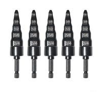 Kit d'extension de tube en cuivre 5 en 1, outil d'évasement à poignée hexagonale pour tuyaux de 6 à 19 mm, kit de forets en acier au chrome vanadium pour climatisation et réparation de réfrigération