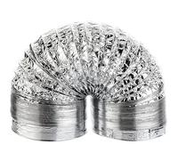 Kit d'extension de tuyau de conduit AC en aluminium, 80-200mm x 1.5m, for salle de bains et cuisine, échappement(16cmX1.5M)