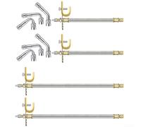 Kit d'extension de valve de pneu 45 90 135 degrés en laiton | Angles de 45, 90, 135 degrés, joints en caoutchouc inclus, gonflage hermétique, mélange de laiton et d'acier