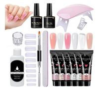 Kit d'extension d'ongles - Collection multi-nuances - Accessoires professionnels pour artistes - Moules de modelage inclus - Kit d'outils de beauté - Permet une manucure créative et prend en charge A