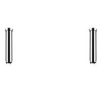 Kit d'extension Hansgrohe AXOR ShowerSolutions 13603950 230 mm pour montage au plafond ShowerHeaven 1200/300 4jets, laiton brossé