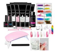 Kit d'Extension Ongles en Gel | Outil Manucure Léger et Portable - Vernis Allonge Pour Filles | Pour Voyage, Déplacements Pro, Maison, Extérieur, École ou Cadeau
