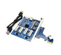 Kit d'extension PCIE X1 à 4PCI E X16, 1 à 4 ports PCI Express Switch HUB 6pin Sata USB, carte Riser pour mineur BTC