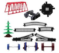 Kit d'extension pour modélisme de train - Accessoires pour dispositions de jouets en plastique pour modélisme ferroviaire et matériel pédagogique psychologique (rails fendus à droite)
