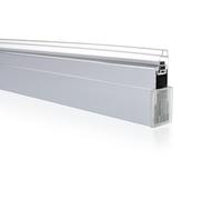 Kit dextension SolvaPro HÜPPE, niche pour porte battante avec cadre partiel, fabrication sur mesure, jusqux 220cm de hauteur, S29080092, Couleur: argenté brillant