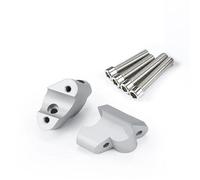 Kit D'extension Support De Rehaussement De Guidon en Aluminium Usiné CNC pour Moto pour Ducati Multistrada V4 S V4S V4 Pikes Peak Rally Rehausser Extension(Argent)